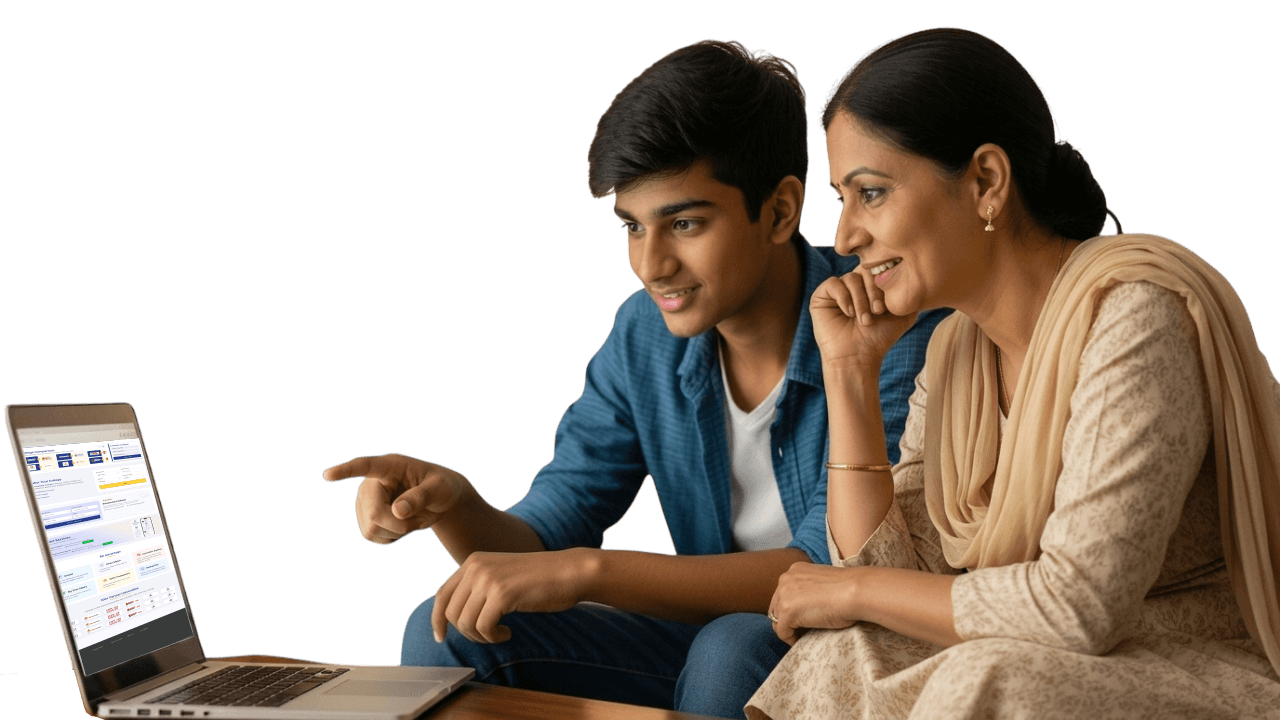 Students starting their college admission journey